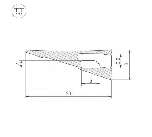 Профиль накладной угловой внутренний Arlight 038205 SL-KANT