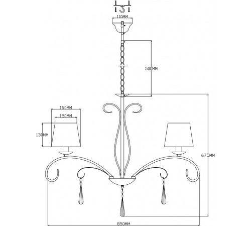 Подвесная люстра Moderli V2602-8P Aramco