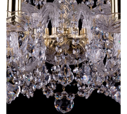 Подвесная люстра Bohemia Ivele Crystal 1402/10/240/G/Leafs 1402