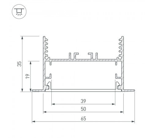 Соединитель угловой L-образный накладной Arlight 030126 S-LUX