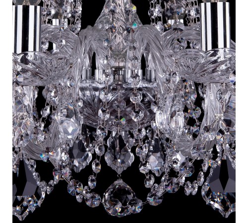 Подвесная люстра Bohemia Ivele Crystal 1402/10/240/Ni/Leafs 1402