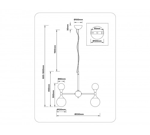 Подвесная люстра Ambrella Light LH51050 LH
