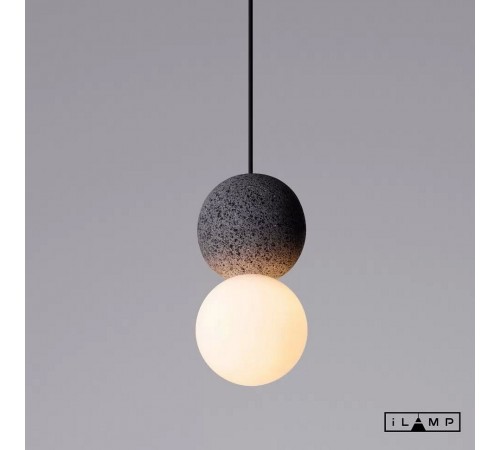 Подвесной светильник iLamp 10694P/1-D100 BK-WH Foxtrot