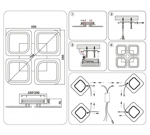 Потолочная люстра Ambrella Light FA4375 FA