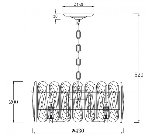 Подвесной светильник Escada 2114/6S Gold Arabana