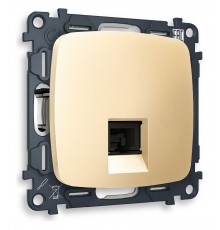 Розетка Ethernet RJ-45 и со шторками, без рамки Ambrella Volt MO612010 Quant