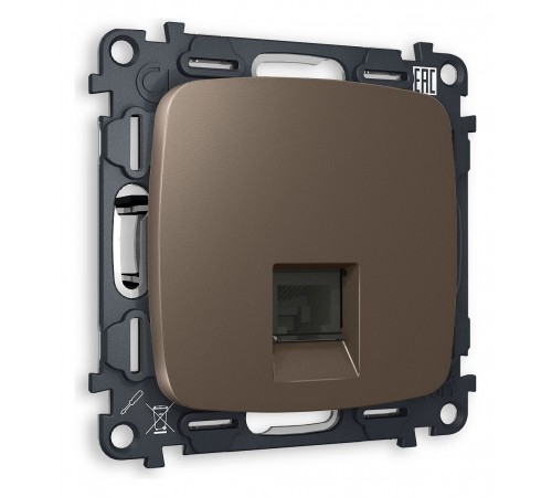 Розетка телефонная RJ-11 со штрокой, без рамки Ambrella Volt MO642030 Quant