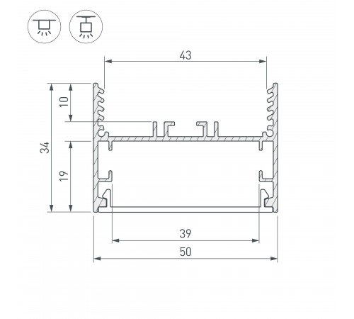 Профиль универсальный Arlight 029040 SL-LINE