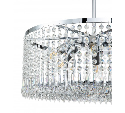 Люстра на штанге Indigo 12005/6R Chrome Sfarzo