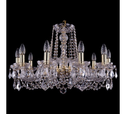 Подвесная люстра Bohemia Ivele Crystal 1402/10/240/G/Leafs 1402