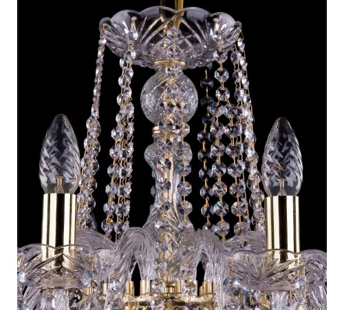 Подвесная люстра Bohemia Ivele Crystal 1402/10/240/G/Leafs 1402