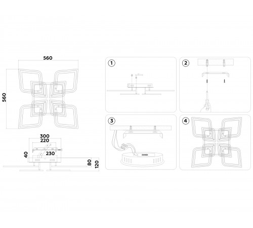 Потолочная люстра Ambrella Light FA8912 FA