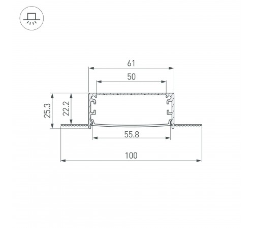 Профиль встраиваемый Arlight 046410 FANTOM