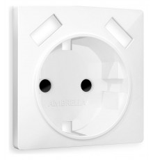 Накладка для розетки с заземлением и со шторками и 2хUSB type A Ambrella Volt AP1090 Quant