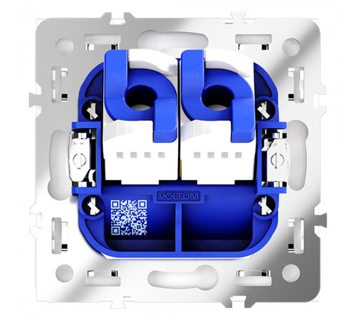 Розетка двойная Ethernet RJ-45 без рамки Voltum VLS060202 S70