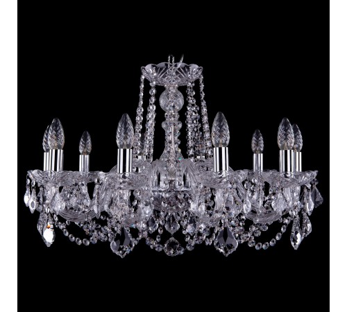 Подвесная люстра Bohemia Ivele Crystal 1402/10/240/Ni/Leafs 1402
