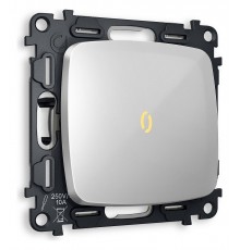 Выключатель одноклавишный с подсветкой без рамки Ambrella Volt MO402010 Quant