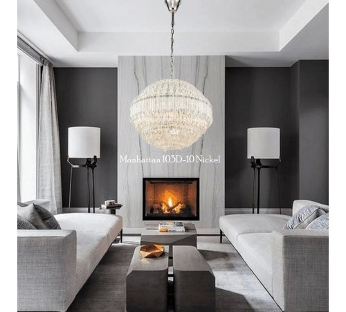 Подвесная люстра iLamp 103D-10 NIC Manhattan