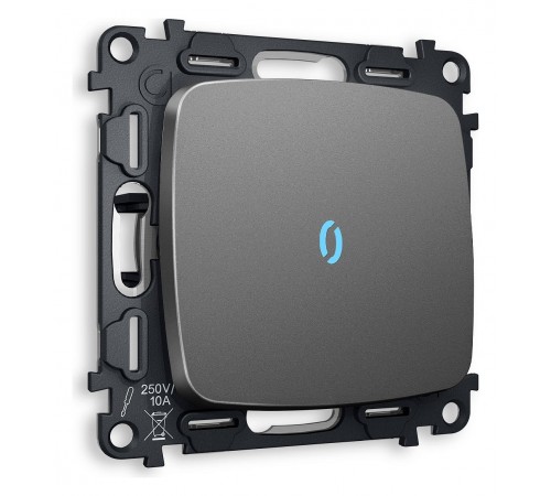 Выключатель проходной одноклавишный с подсветкой без рамки Ambrella Volt MO652040 Quant