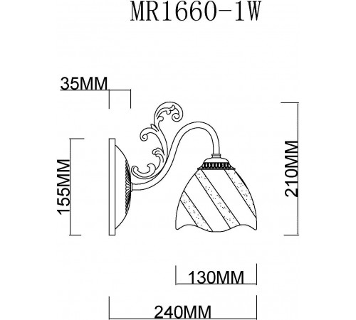 Бра MyFar MR1660-1W Nicole