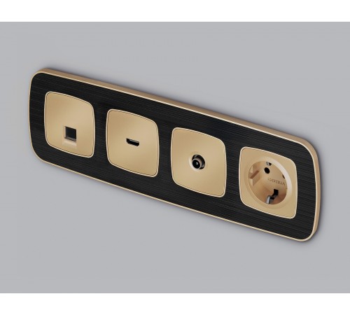 Накладка для ТВ-розетки Ambrella Volt OP6130 Quant