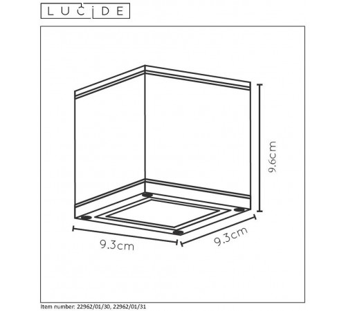 Накладной светильник Lucide 22963/01/31 Aven