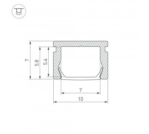 Профиль накладной Arlight 045492 PIK