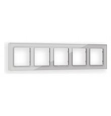 Рамка на 5 постов Ambrella Volt AF330405 Platos Стекло органическое