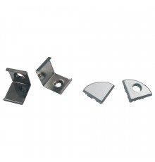 Набор заглушек и скоб для профиля Uniel UL-00000626 UFE-N06 SILVER A POLYBAG