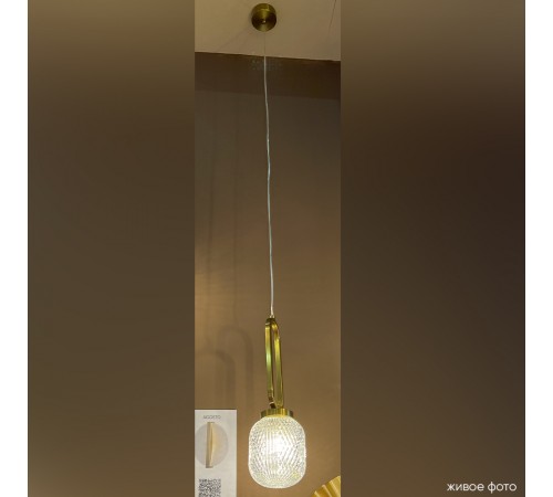 Светильник подвесной Crystal Lux CAROLINA SP1 V2 BRASS