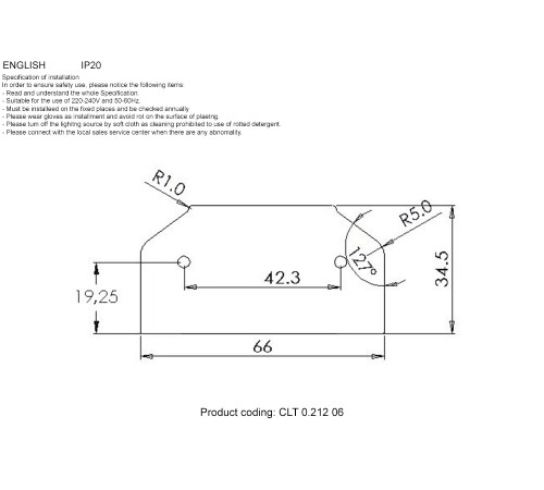 Заглушка для профиля-адаптера в натяжной потолок для однофазного шинопровода Crystal Lux CLT 0.212 06