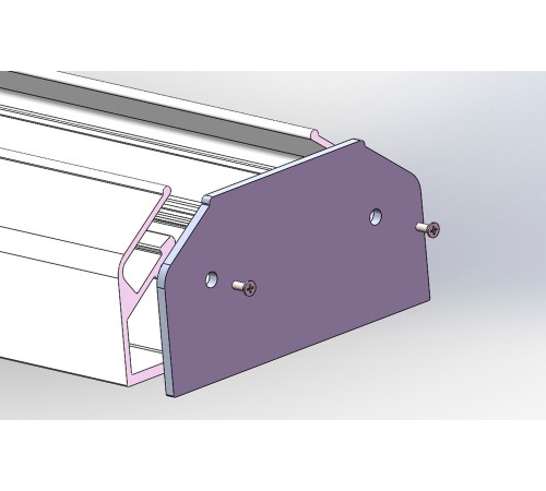 Заглушка для профиля-адаптера в натяжной потолок для однофазного шинопровода Crystal Lux CLT 0.212 06