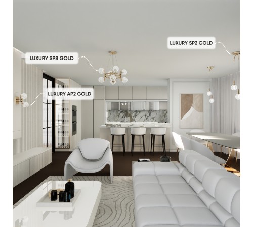 Люстра Crystal Lux LUXURY SP8 GOLD