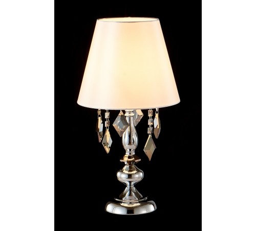 Настольная лампа Crystal Lux MERCEDES LG1 CHROME/SMOKE