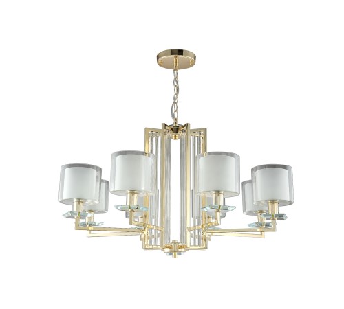 Люстра Crystal Lux NICOLAS SP-PL8 GOLD/WHITE