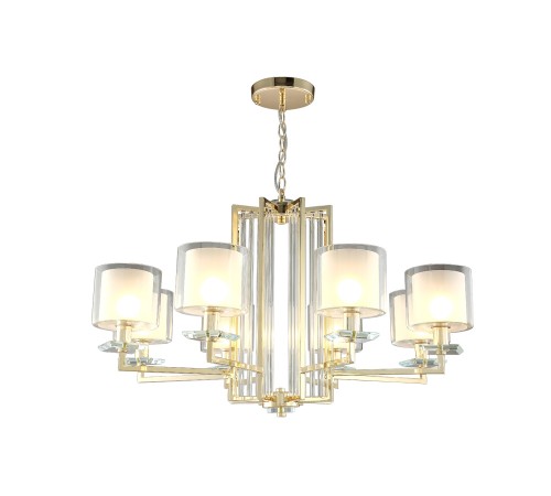 Люстра Crystal Lux NICOLAS SP-PL8 GOLD/WHITE