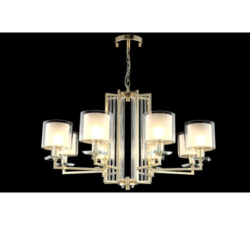 Люстра Crystal Lux NICOLAS SP-PL8 GOLD/WHITE