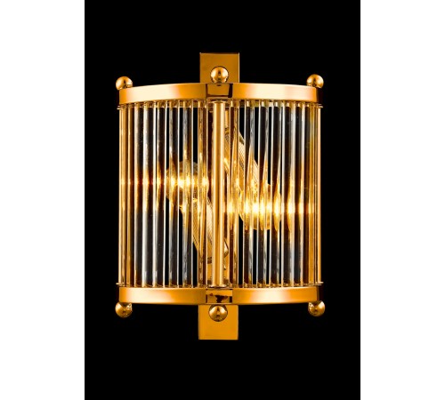 Бра Crystal Lux TADEO AP2 GOLD/TRANSPARENTE