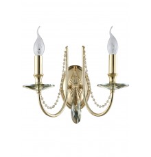 Бра Crystal Lux VICTORIA AP2 GOLD/AMBER