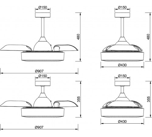 Светильник с вентилятором Mantra (люстры-вентиляторы) 8220 Coin