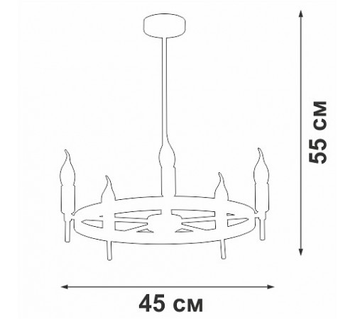 Люстра на штанге Vitaluce V3001-1/5PL V3001