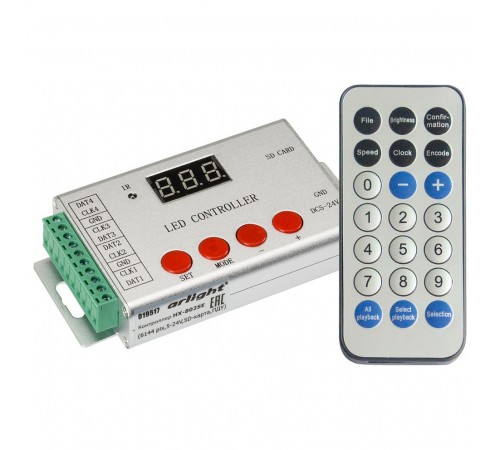 Контроллер-регулятор цвета RGBW с пультом ДУ Arlight 022992 HX-802S