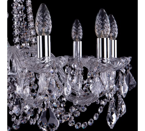 Подвесная люстра Bohemia Ivele Crystal 1402/10/240/Ni/Leafs 1402