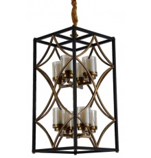 Подвесная люстра LUMINA DECO LDP 1223-8 BK+MD Quadrato