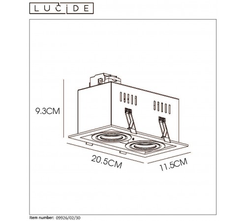 Встраиваемый светильник Lucide 09926/02/30 Chimney
