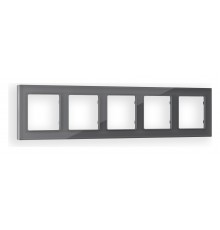 Рамка на 5 постов Ambrella Volt AF330655 Platos Стекло органическое