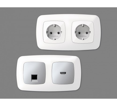 Рамка на 2 поста Ambrella Volt OF140122 Ecta