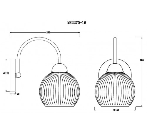 Бра MyFar MR2270-1W Flora