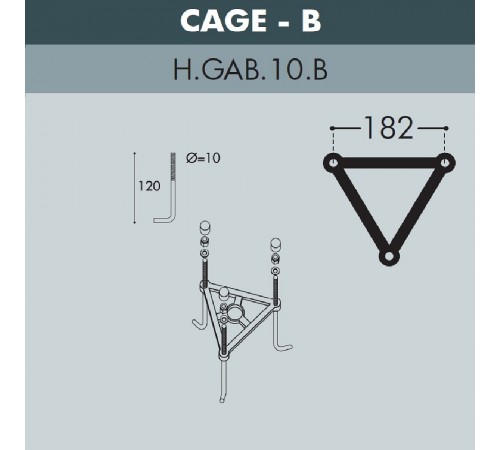 Фонарный столб Fumagalli K22.157.S30.AYF1RDN Saba