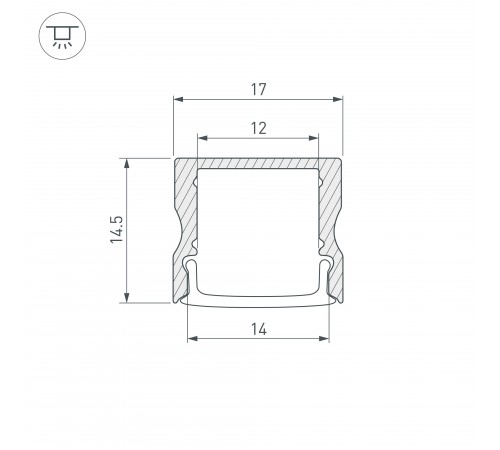 Профиль накладной Arlight 044259(1) LINE
